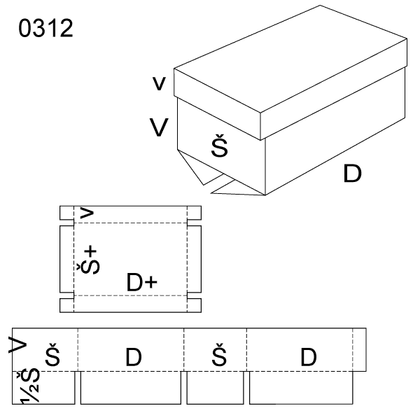 Krabice s víkem 0312
