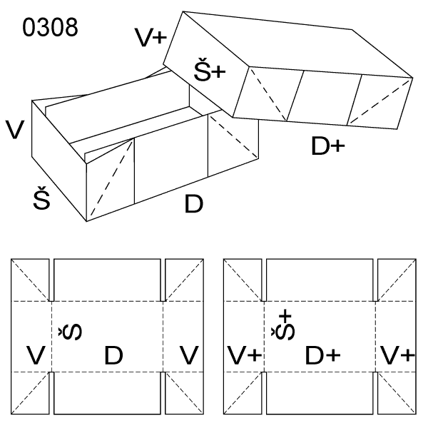 Krabice s víkem 0308